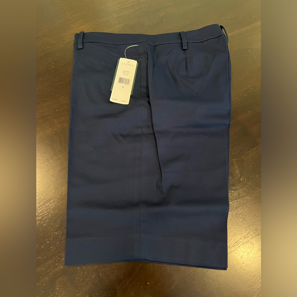 RALPH LAUREN WOMEN'S SHORTS, NAVY, SIZE 8, NEW WITH TAGS